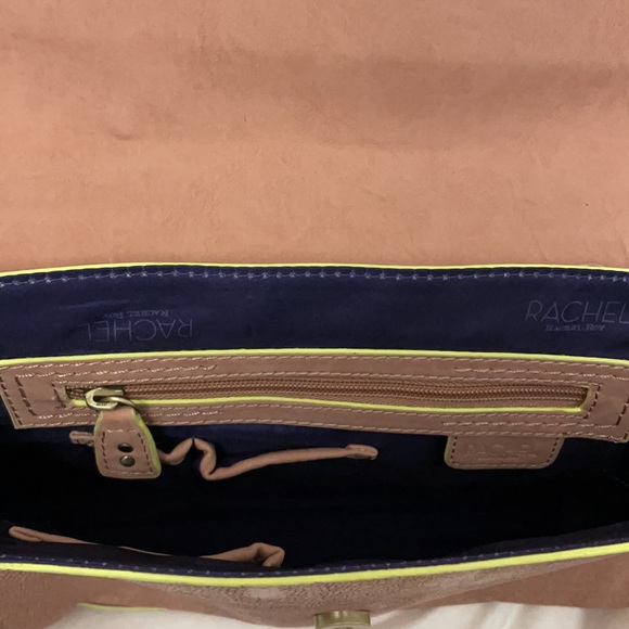 New Rachel Roy neon yellow and tan handbag - Picture 5 of 8